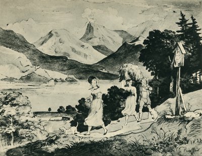 Fuschl湖，奥地利萨尔茨堡，1823年，1943年。 作者 路德维希·里克特
