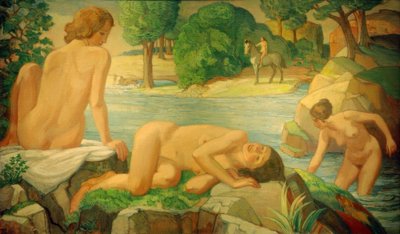夏天（池塘里的女人） 作者 路德维希·冯·霍夫曼