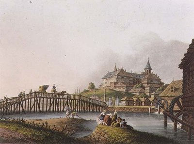 罗马尼亚布加勒斯特的宫殿，图版25来自《奥斯曼帝国的风景》，由R. Bowyer出版。 作者 路易吉（继）梅耶尔