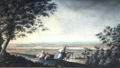 君士坦丁堡之景（水粉画） 作者 路易吉（继）梅耶尔