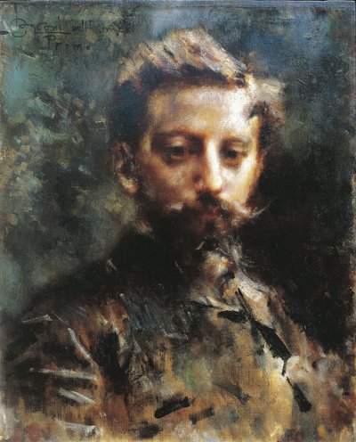 普里莫·莱维肖像，c.1880（布面油画） 作者 路易吉·康科尼（Luigi Conconi）