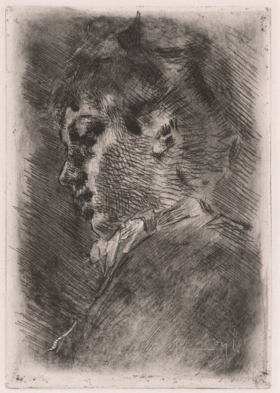 一位年轻女性的侧面肖像 作者 路易吉·康科尼（Luigi Conconi）