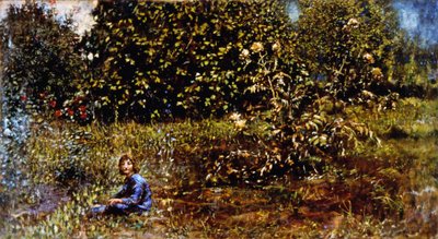 春天的花园（布面油画 作者 路易吉·康科尼（Luigi Conconi）