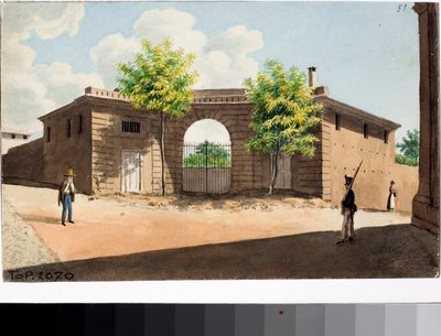 热那亚圣莱昂纳多广场的景色（水彩画，约 1812-1815 年） 作者 路易吉·加里波