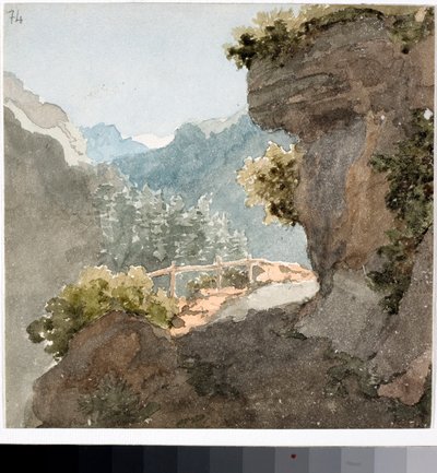 山径景观（水彩画，约 1820 年） 作者 路易吉·加里波