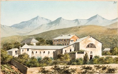 热那亚Nostra Signora del Monte圣殿的景色（水彩画，约1825年）。 作者 路易吉·加里波