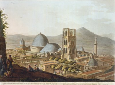 耶路撒冷与圣墓教堂，从“巴勒斯坦的景色”，酒吧3。作者：Robert Bowyer（1758-1834）1803（aquatint） 作者 路易吉·梅耶（Luigi Mayer）