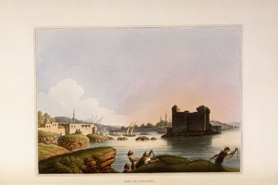 拉脱维亚港口，1810年 作者 路易吉·梅耶（Luigi Mayer）