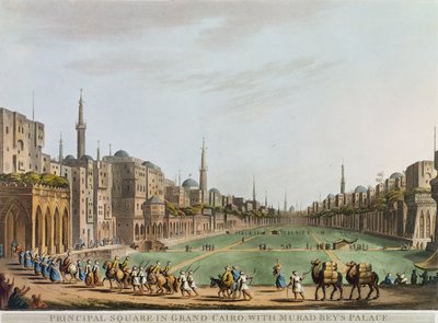 Murad Bey宫殿位于大开罗的主要广场，位于“埃及观点”中的第27块，由Thomas Milton（1743-1827）酒吧刻。作者：Robert Bowyer（1758-1834）1801（aquatint） 作者 路易吉·梅耶（Luigi Mayer）