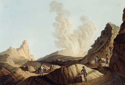 斯特隆博利岛，火山口 作者 路易吉·梅耶（Luigi Mayer）