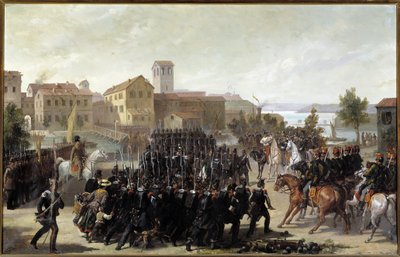 The capture of the city of Peschiera del Garda by the piedmontese, 30th may 1848 (oil on canvas 作者 路易吉·莫加里（Luigi Morgari）