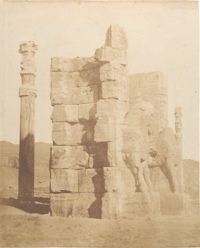 通往波斯波利斯废墟的大门，1858年。 作者 路易吉·佩斯