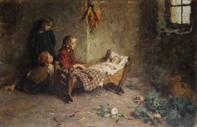 新出生的婴儿， 作者 路易吉·罗西（Luigi Rossi）
