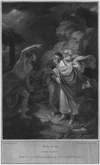 李尔王。第三幕1792年第四场 作者 路易吉·夏瓦尼蒂（Luigi Schiavonetti）