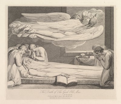 《老者之死》，摘自罗伯特·布莱尔（Robert Blair）的一首诗《坟墓》，1813年3月1日。 作者 路易吉·夏瓦尼蒂（Luigi Schiavonetti）