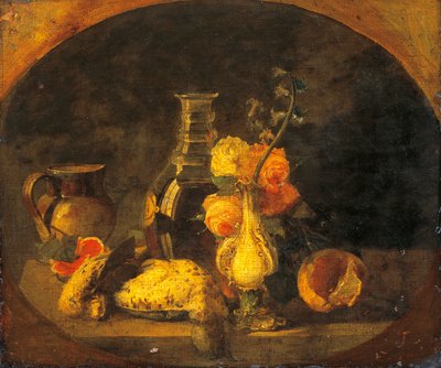 静物，路易吉·斯克罗萨蒂（Luigi Scrosati，1814-1869）创作，布面油画，43x50 厘米 作者 路易吉·斯克罗萨蒂