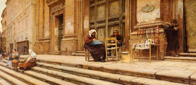 路易吉-塞拉（1846-1888）的《科罗纳里》。 作者 路易吉·塞拉