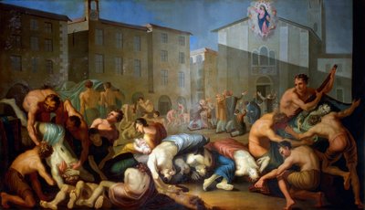 1630 年的瘟疫》，路易吉-瓦卡的壁画 作者 路易吉·瓦卡