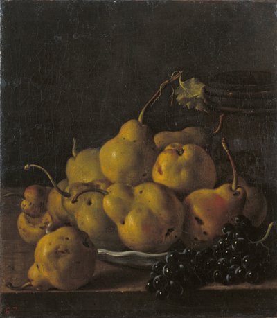梨和葡萄静物画 作者 路易斯·埃吉迪奥·梅伦德斯