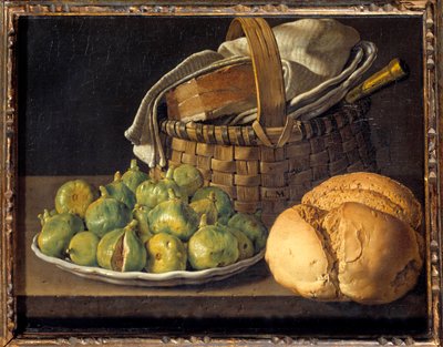 路易斯·梅伦德斯 (1716-1780) 18 世纪的无花果静物画。 0,37x0,49 m 作者 路易斯·埃吉迪奥·梅嫩德斯（Luis Egidio Menendez）或梅伦德斯（Melendez）