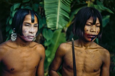 巴拿马丛林边缘的原住民 Ember¡ 部落男子 作者 路易斯·马登