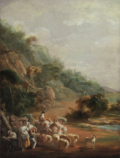 与村民的场景，1786年 作者 路易斯·帕雷特·阿尔卡扎