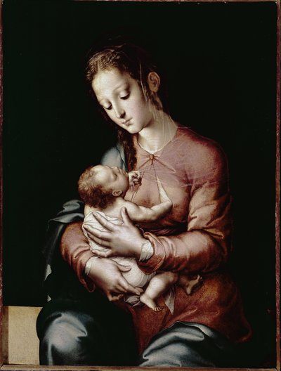 圣母与儿童》（板面油画，约1565年 作者 路易斯·德·莫拉莱斯