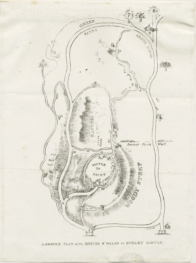 达德利城堡（Dudley Castle）：版画，nd [c 1825] 作者 卢克·布克