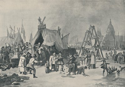 冰冻的泰晤士河博览会，1814年，1920年 作者 卢克·克莱内尔