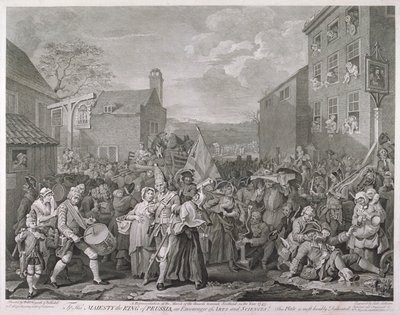 向芬奇利的进军》，1761年。                                           作者 卢克·沙利文（Luke Sullivan）