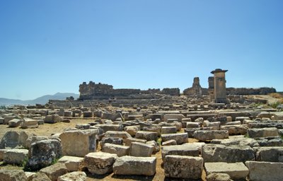 从集市，Xanthos，土耳其的挖掘的看法 作者 利西亚人
