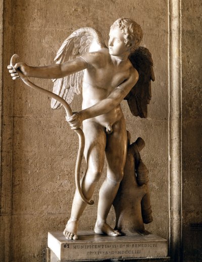 Eros (Cupid) with the bow (1753) replica of the Eros de Thespies by Lysippe. Capitol Museum, Rome. 作者 Lysippus（归属于）