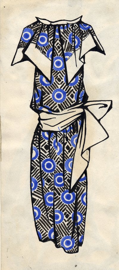 礼服设计，1924年。 作者 柳博夫·谢尔盖维娜·波波娃