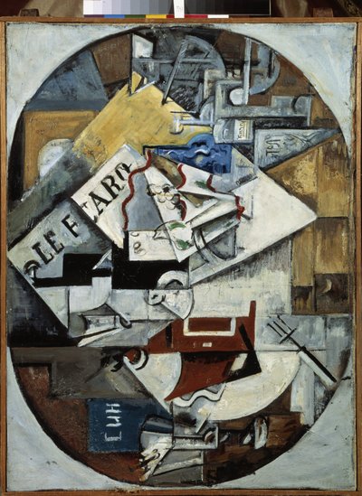 静物（《费加罗报》） Lyubov (Lyubov) Sergeyevna Popova（1889-1924 年）的画作，布面油画 作者 柳博夫·谢尔盖维娜·波波娃