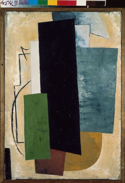 建筑绘画。Lyubov (Lyubov) Sergeyevna Popova（1889-1924 年）的画作，布面油画 作者 柳博夫·谢尔盖维娜·波波娃