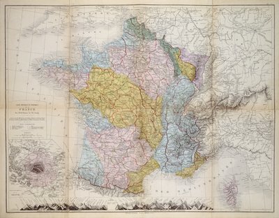 法国地图，c.1830-40 作者 MM和Leroy，Ch。Drioux