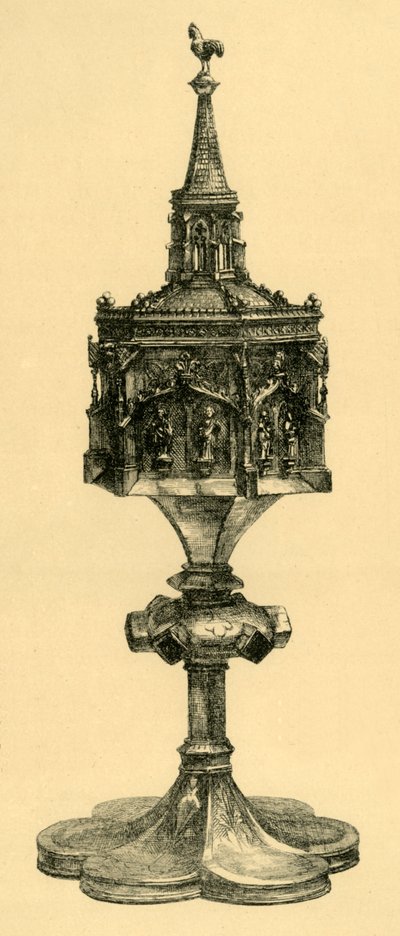 铜镀金pyx，15世纪中叶，1881年。 作者 沙利文