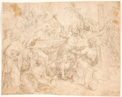 基督背负十字架 作者 Maarten van Heemskerck