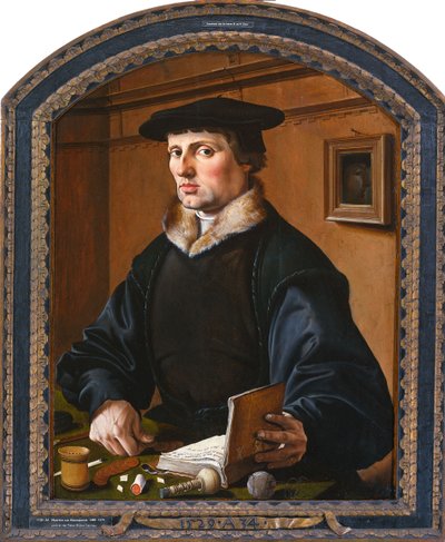 一个男人的肖像，1529年 作者 马尔滕·范·海姆斯克