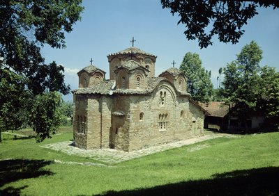 修道院圣Pantaleimon教堂，建于c.1164 作者 马其顿学校