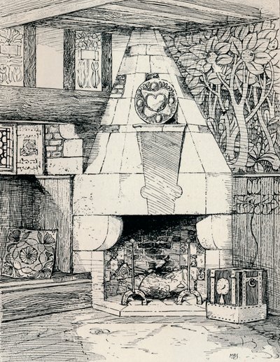 角落壁炉，c1895，1896年 作者 麦凯·休·百利·斯科特