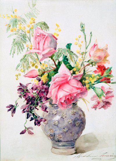 花瓶玫瑰，c1865-1928 作者 马德琳（Madeleine Jeanne Lemaire）