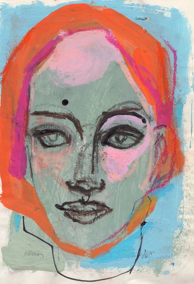 素描本 24，2025 年（蛋彩颜料、墨水、粉彩画在纸上） 作者 