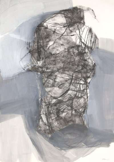 躯干 6》，2022 年（纸上木炭画） 作者 