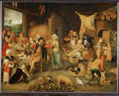 佛兰德室内装饰（橡木上的绘画） 作者 Maerten van Cleve