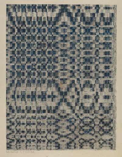 盖毯，约1938年。 作者 马格努斯·S·福萨姆