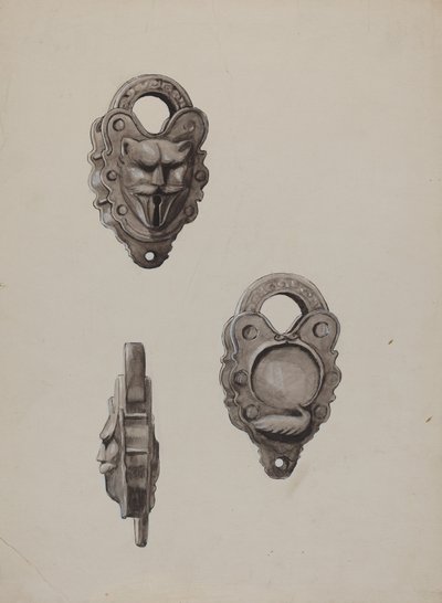 铁锁，约1937年。 作者 马杰尔·G·克拉弗林