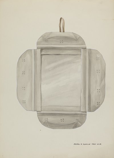 锡制镜框，约1937年。 作者 马杰尔·G·克拉弗林