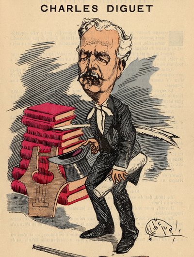 世界人类》第393期的封面，插图由Manuel Luque（1854-1919）绘制。Litterature, Lyre - Diget Charles (1836-1909) 作者 曼努埃尔·卢克（Manuel Luque）