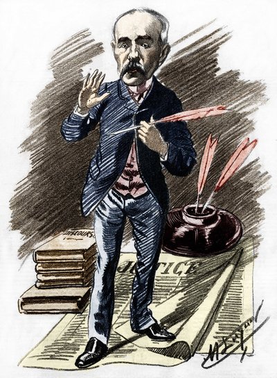 乔治-克莱蒙梭（1841-1929），法国政治家。 作者 曼努埃尔·卢克（Manuel Luque）